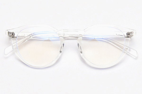 라운드 투명 뿔테안경테 블루라이트 차단 안경 C2808